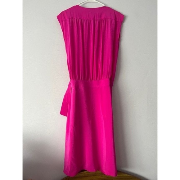 The Podolls Barbiecore Pink Silk Wrap Dress XS - Picture 7 of 11